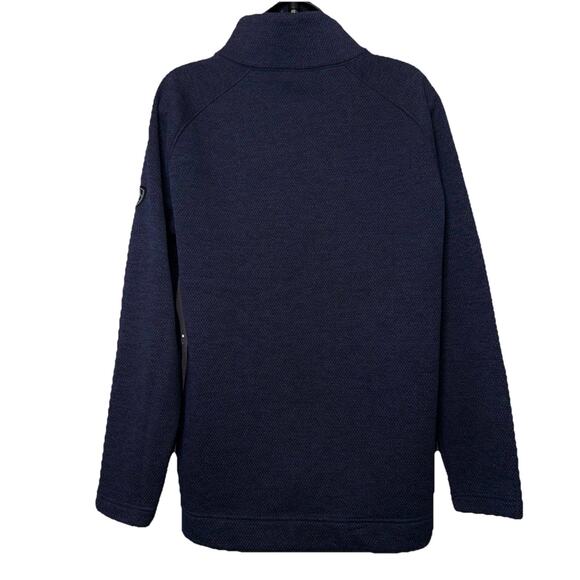 Ariat Shoulder Zip Asymmetrical Women Medium Blue Long Sleeve Preppy Equestrian - Picture 3 of 10